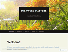 Tablet Screenshot of milkweedmatters.org